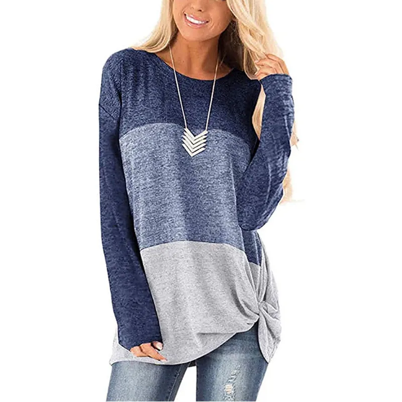 Autumn Winter Women Knitted Sweaters Long Sleeve Round-Neck Striped Patchwork Pullovers Female Hem Twist Together Casual Sweater
Autumn Winter Women Knitted Sweaters Long Sleeve Round-Neck Striped Patchwork Pullovers Female Hem Twist Together Casual Sweater