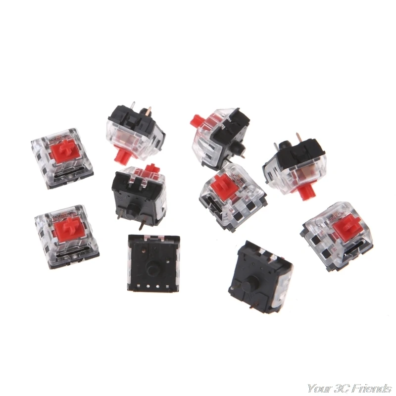 10Pcs 3 Pin Mechanical Keyboard Switch RED for cherry MX Keyboard Tester Kit F03 21 Dropshipping
10Pcs 3 Pin Mechanical Keyboard Switch RED for cherry MX Keyboard Tester Kit F03 21 Dropshipping