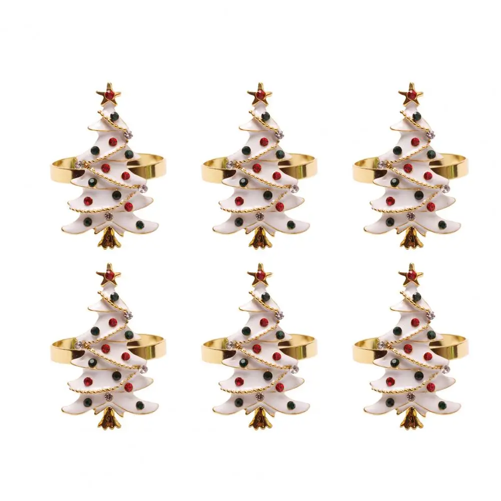 6/12 Pieces of Cute and Durable Christmas Tree Napkin Ring Christmas Style Exquisite Metal Napkin Holder Hotel Home Decoration
6/12 Pieces of Cute and Durable Christmas Tree Napkin Ring Christmas Style Exquisite Metal Napkin Holder Hotel Home Decoration