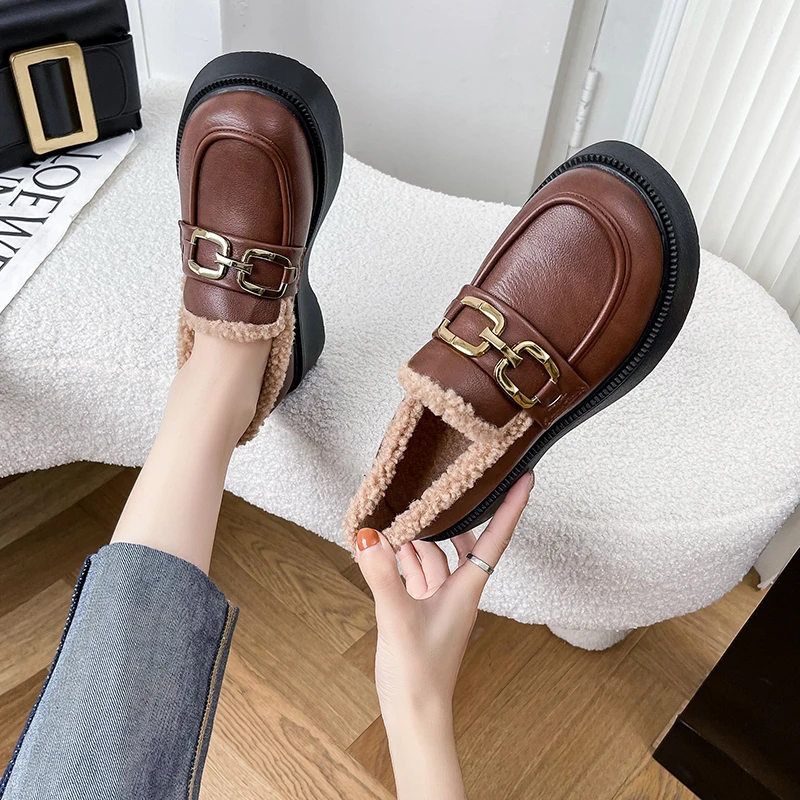 Red Leather Shoes Woman Boots Winter Flat Fashion Keep Warm Net Red One-step Faux Fur Casual Shoes Women Walking Shoes
Red Leather Shoes Woman Boots Winter Flat Fashion Keep Warm Net Red One-step Faux Fur Casual Shoes Women Walking Shoes