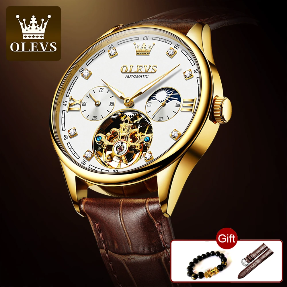 Luxury Men Mechanical Automatic Watches Tourbillon Waterproof Leather Watch Fashion Top Brand Clock Sport Moon Phase Wristwatch
Luxury Men Mechanical Automatic Watches Tourbillon Waterproof Leather Watch Fashion Top Brand Clock Sport Moon Phase Wristwatch