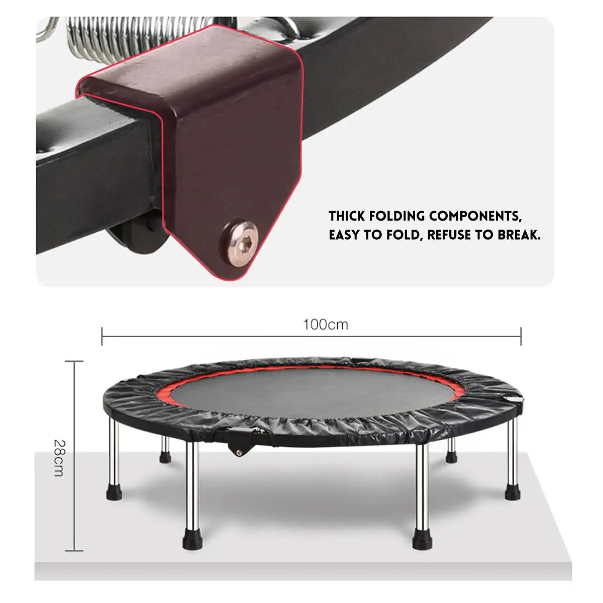 40 inch Round Kids Mini Trampoline Pad Outdoor Exercise Jump Elastic Home Toys Jumping Fitness Bed Max Load 200KG
40 inch Round Kids Mini Trampoline Pad Outdoor Exercise Jump Elastic Home Toys Jumping Fitness Bed Max Load 200KG
