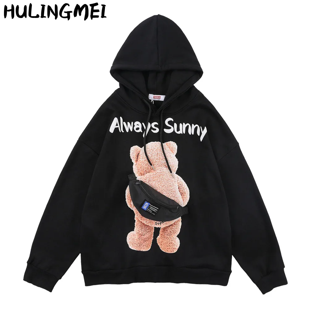 Women Sweetwear Hoody Harajuku Hip Hop Fashion Bear Backpack Print Hooded Coat Tops 2021 Autumn Couple Oversize Blouse
Women Sweetwear Hoody Harajuku Hip Hop Fashion Bear Backpack Print Hooded Coat Tops 2021 Autumn Couple Oversize Blouse