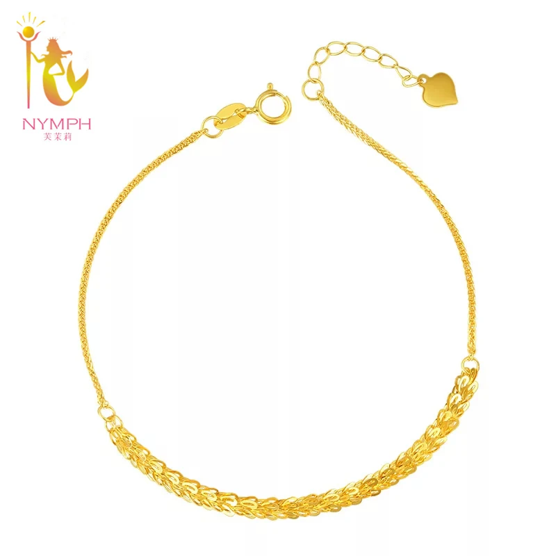 NYMPH Real 18K Gold Jewelry Bracelet Pure Au750 Charm Fine Phoenix Tail Bracelet For Women Wedding Gift s502
NYMPH Real 18K Gold Jewelry Bracelet Pure Au750 Charm Fine Phoenix Tail Bracelet For Women Wedding Gift s502