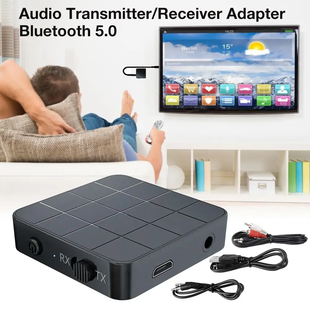 Bluetooth 5.0 Audio Transmitter Receiver Adapter 2 In1 Portable Wireless Audio Transceiver RX/TX Mode for TV Car Computer
Bluetooth 5.0 Audio Transmitter Receiver Adapter 2 In1 Portable Wireless Audio Transceiver RX/TX Mode for TV Car Computer