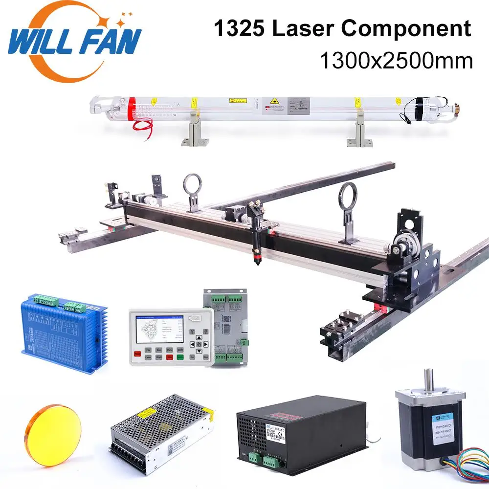 Фото Комплект лазерного модуля Co2 Will Fan 1300x2500 мм 100 Вт набор линейных направляющих AWC7813