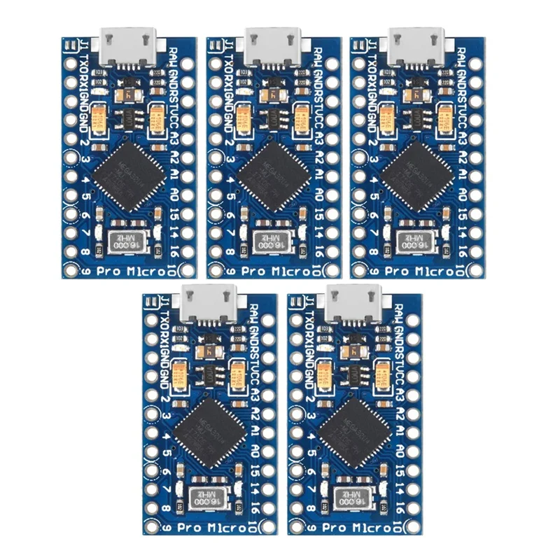 Плата модуля Pro Mini Atmega32u4 5 В/16 МГц, плата с 2-рядным контактным заголовком для Arduino Leonardo, 5 шт.
Плата модуля Pro Mini Atmega32u4 5 В/16 МГц, плата с 2-рядным контактным заголовком для Arduino Leonardo, 5 шт.