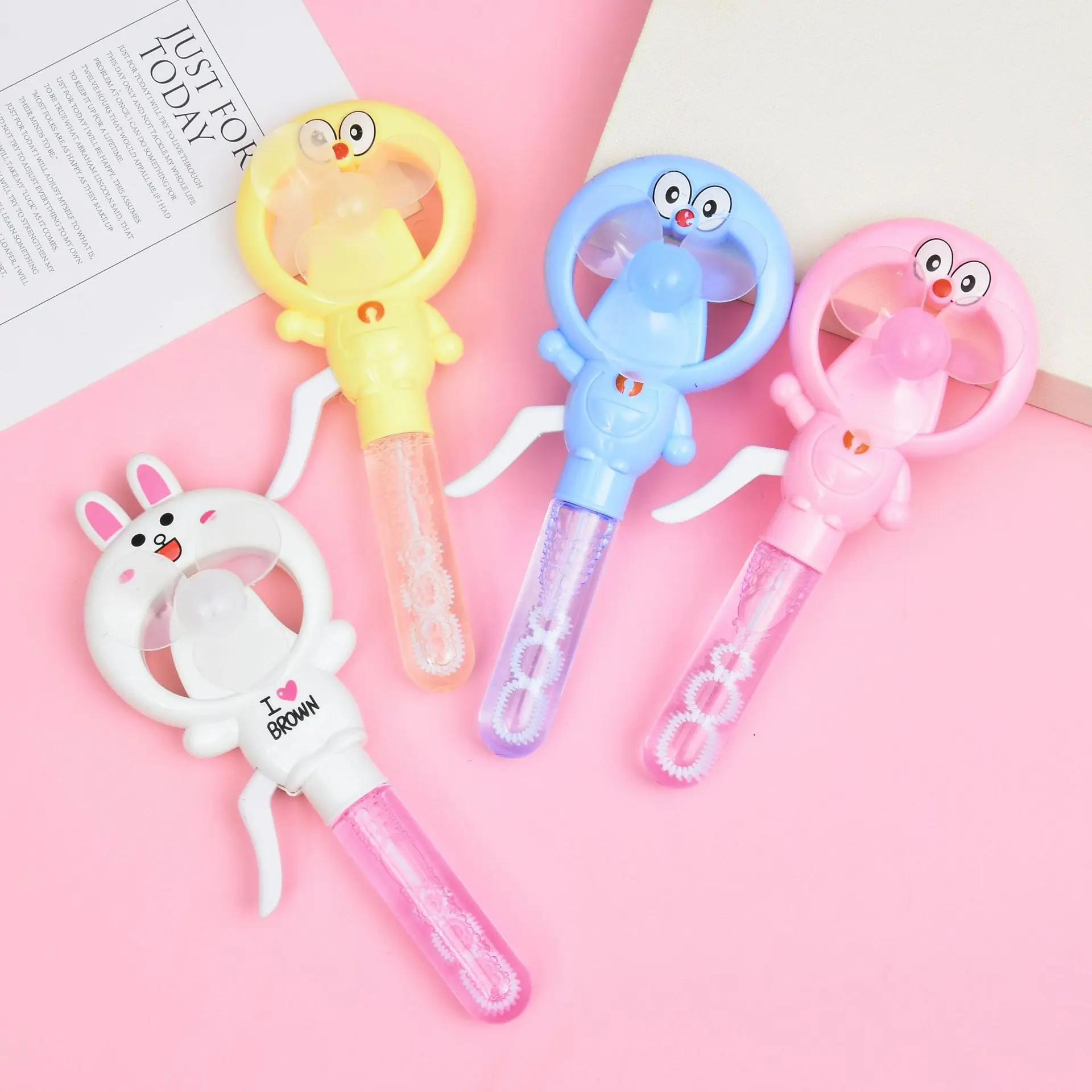 Summer Cute Cartoon Magic Bubble Blower Automatic Bubble Maker Gun with Mini Fan Kids Outdoor Carry Convenie Toy for Children
Summer Cute Cartoon Magic Bubble Blower Automatic Bubble Maker Gun with Mini Fan Kids Outdoor Carry Convenie Toy for Children