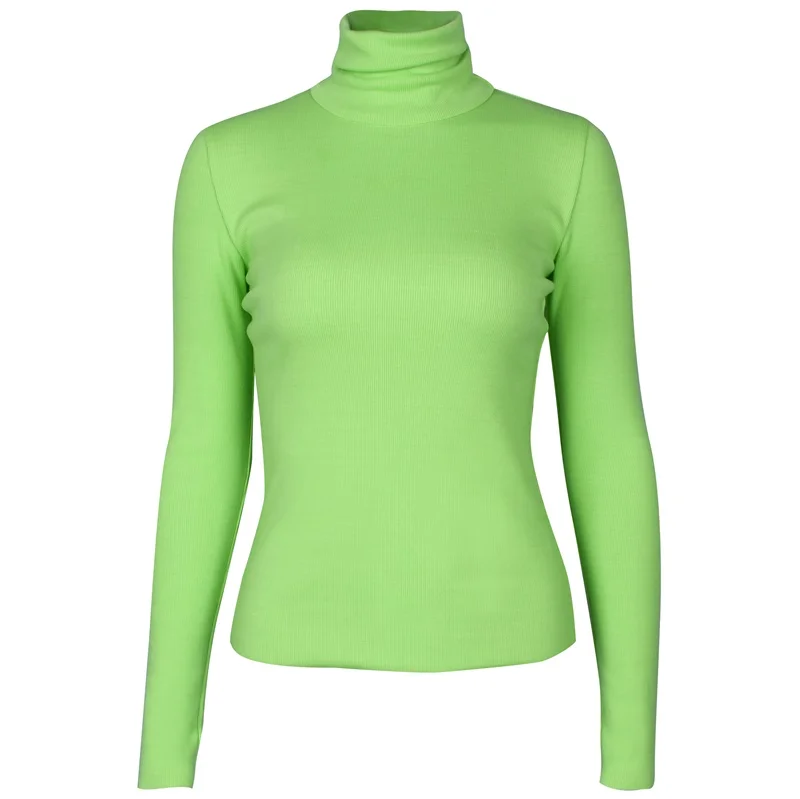 2020 Kpop Tumblr Cotton Woven Women's Wild Fluorescent Turtleneck Knit Bottoming T-shirt 2019 Spring New Elastic Slim Top Women
2020 Kpop Tumblr Cotton Woven Women's Wild Fluorescent Turtleneck Knit Bottoming T-shirt 2019 Spring New Elastic Slim Top Women