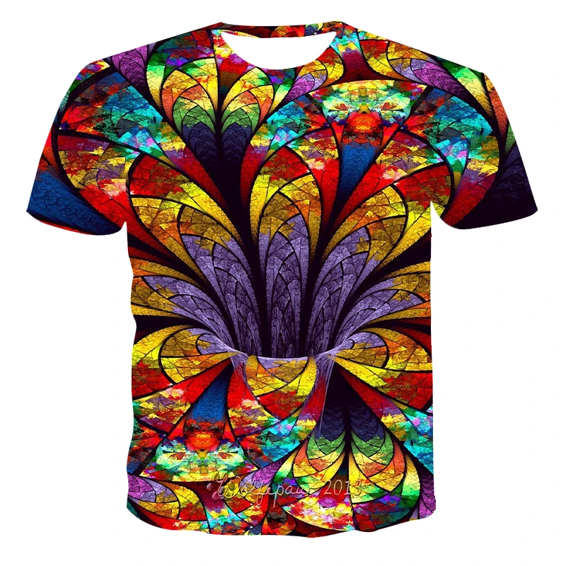 Новые летние мужские футболки в альтернативном стиле цветная одежда 3D модная и