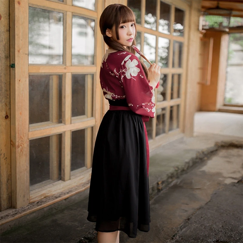 KLV Womens Traditional Chinese Hanfu Dress 3/4 Flare Sleeves Floral Tops High Waist Skirt Uniform Set Party Cosplay Costume
KLV Womens Traditional Chinese Hanfu Dress 3/4 Flare Sleeves Floral Tops High Waist Skirt Uniform Set Party Cosplay Costume