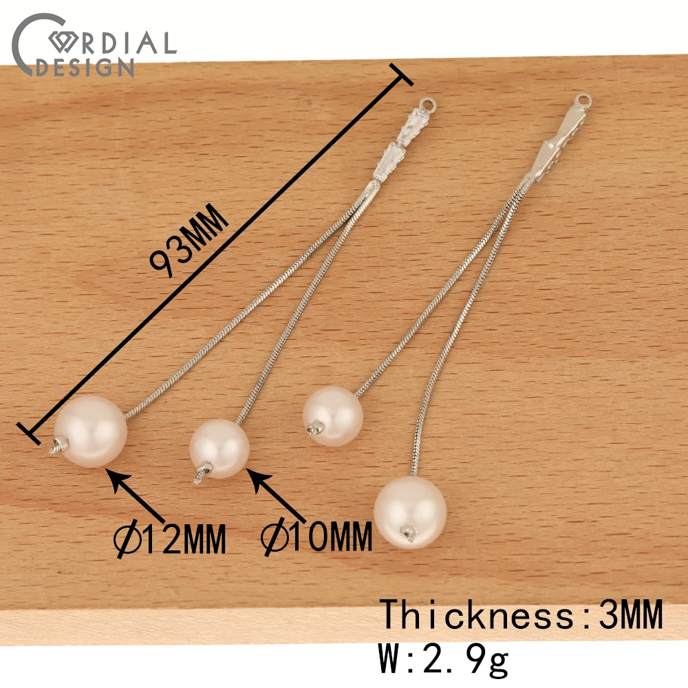 Cordial Design 50Pcs Jewelry Accessories/Hand Made/Earring Parts/Claw Chain/DIY Making/CZ Charms/Jewelry Findings & Components