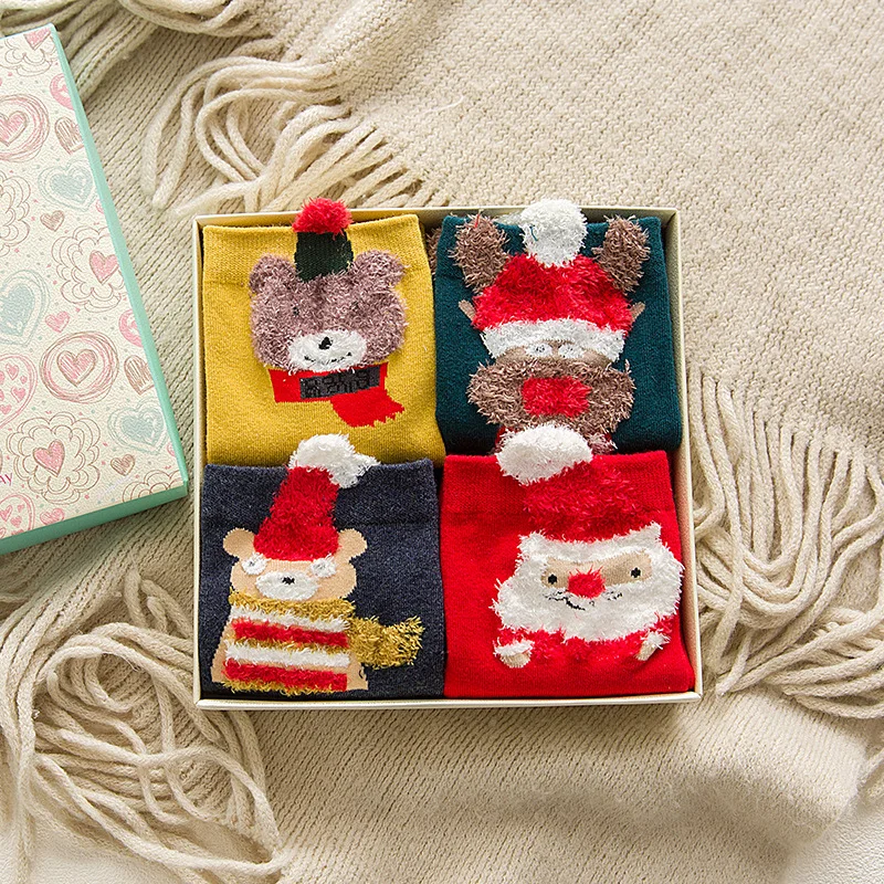 4 Pairs/Lot Casual Christmas Socks Cartoon Animal Women Socks Cotton Happy Funny Socks Korea Cute Socks Christmas Gift For Women
4 Pairs/Lot Casual Christmas Socks Cartoon Animal Women Socks Cotton Happy Funny Socks Korea Cute Socks Christmas Gift For Women