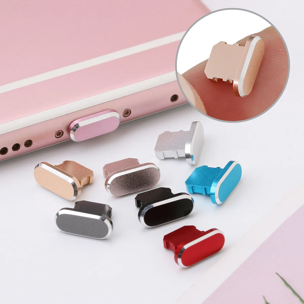 Fashion Anti Dust Charger Dock Plug Metal Stopper Cap Cover For IPhone X XR Max 8 7 6S Plus Intelligent Mobile Phone Accessories | Мобильные