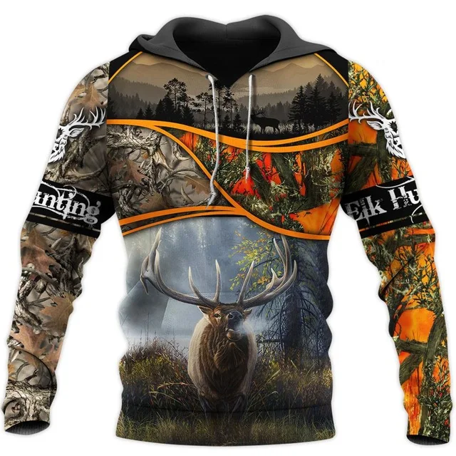 3D Printed Elk Hunting Animal Hoodie Harajuku Sweatshirt Streetwear Autumn Hoodies Unisex Casual Jacket Tracksuits 
3D Printed Elk Hunting Animal Hoodie Harajuku Sweatshirt Streetwear Autumn Hoodies Unisex Casual Jacket Tracksuits