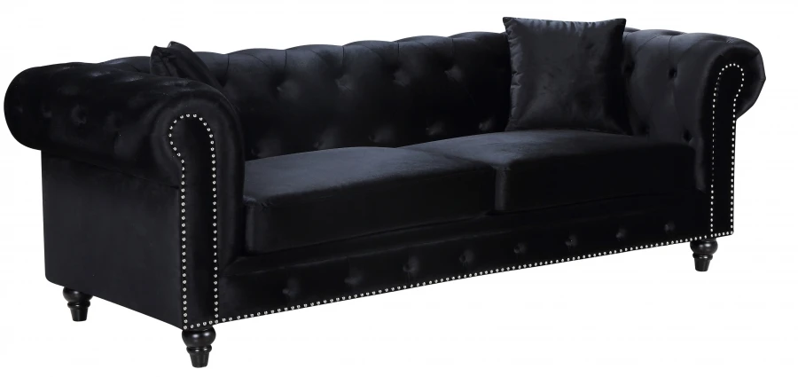 Black Chesterfield Couch Sheila Sofa Modern Design Luxury Sectional Fabric Tufted Velvet Set 3 seat for Living Room Furniture
Black Chesterfield Couch Sheila Sofa Modern Design Luxury Sectional Fabric Tufted Velvet Set 3 seat for Living Room Furniture