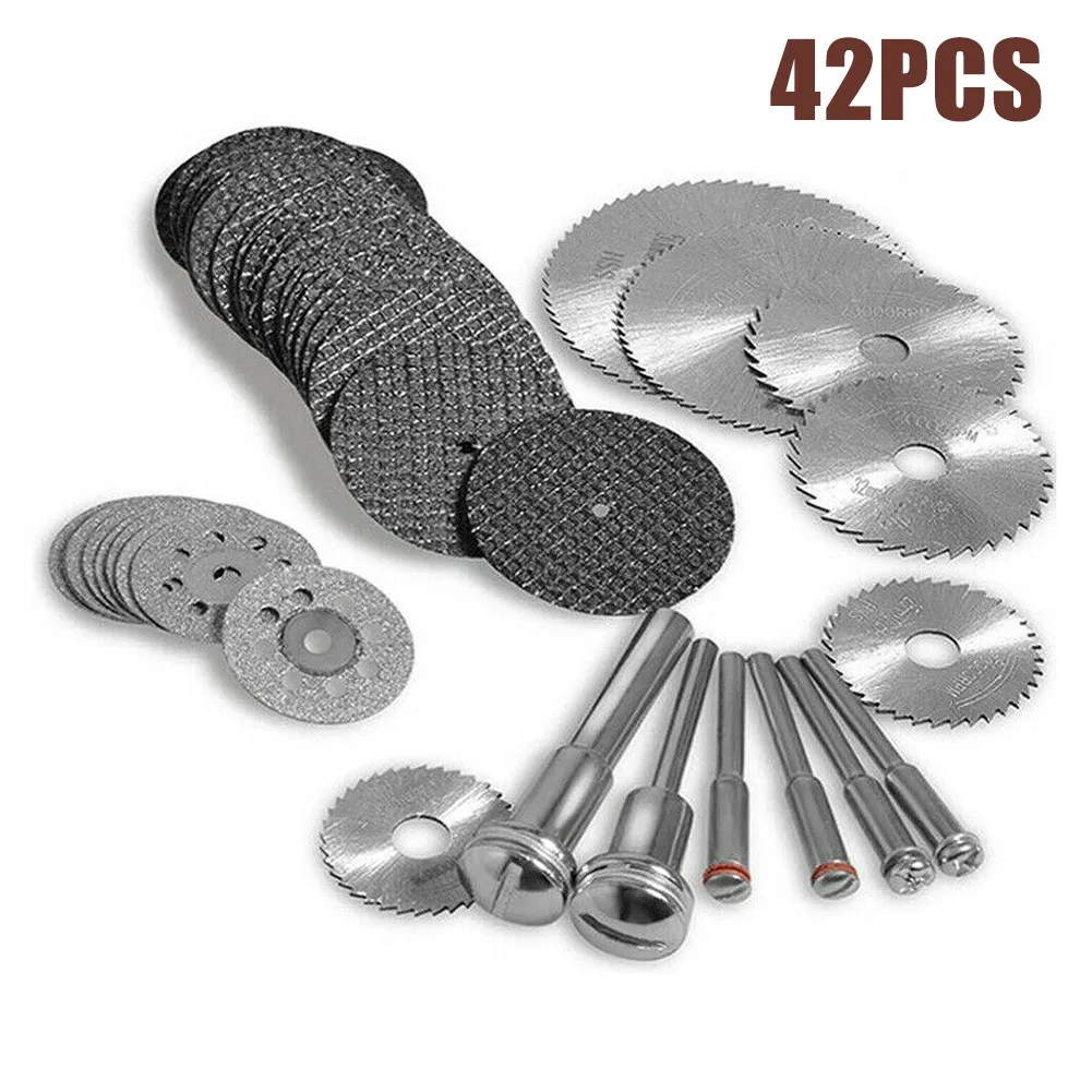 42Pcs Diamond Cutting Disc Metal Wood Ceramic Sanding Wheel HSS Mini Circular Saw Blade For Rotary Tool Electric Grinder
42Pcs Diamond Cutting Disc Metal Wood Ceramic Sanding Wheel HSS Mini Circular Saw Blade For Rotary Tool Electric Grinder