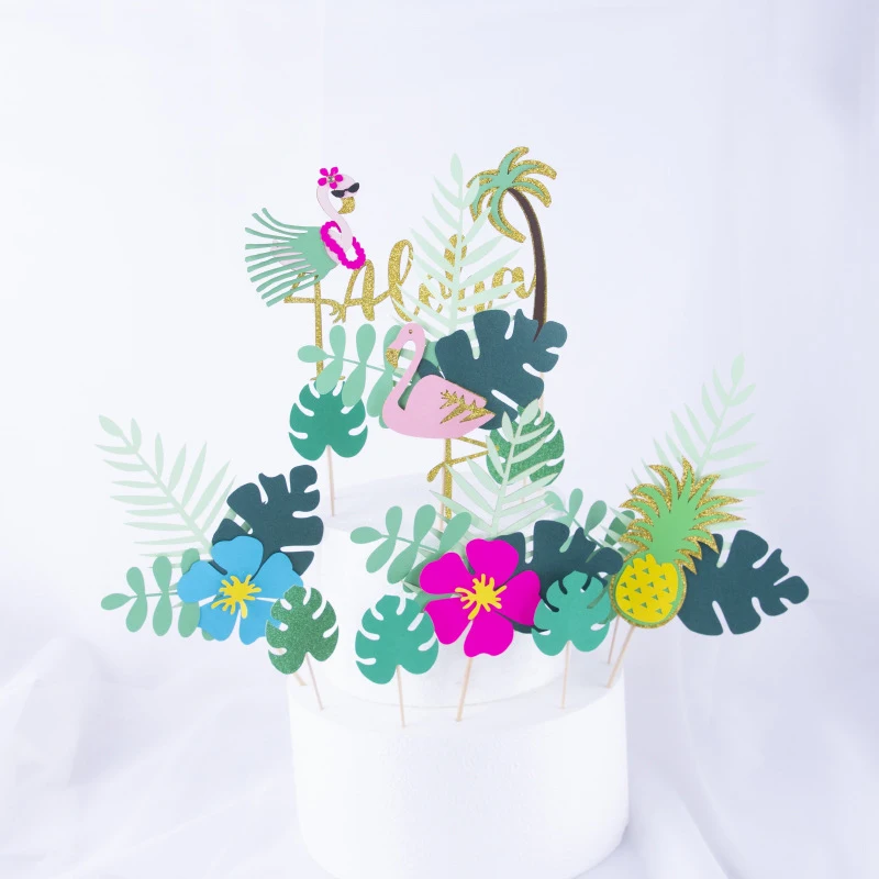 ALOHA Happy Birthday Cake Topper Tropical Leaves Flower Cupcake Toppers Flamingo Luau Party Supplies Wedding Birthday Cake Decor
ALOHA Happy Birthday Cake Topper Tropical Leaves Flower Cupcake Toppers Flamingo Luau Party Supplies Wedding Birthday Cake Decor