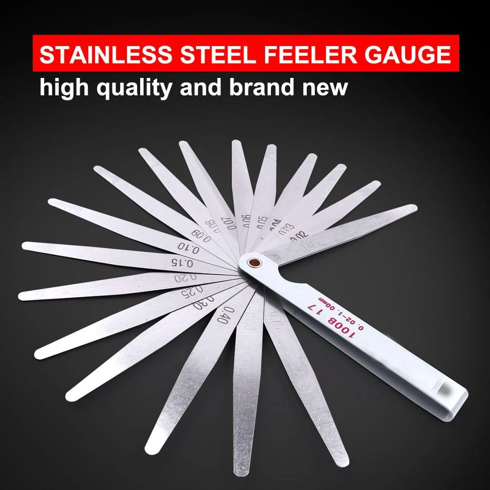 0.02 To 1mm 17 Blade Thickness Metric Filler Feeler Gauge Measure Tool For Thickness Measurement Layout Accessories
0.02 To 1mm 17 Blade Thickness Metric Filler Feeler Gauge Measure Tool For Thickness Measurement Layout Accessories