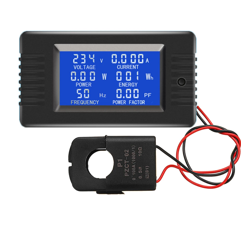 PZEM-022 Open and Close CT 100A AC Digital Display Power Monitor Meter Voltmeter Ammeter Frequency Current Voltage Factor Meter
PZEM-022 Open and Close CT 100A AC Digital Display Power Monitor Meter Voltmeter Ammeter Frequency Current Voltage Factor Meter