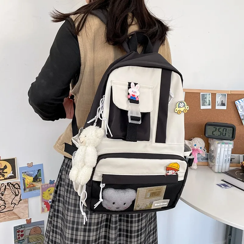 New Multi-pocket Waterproof Women Backpack Large Capacity Lovely Contrast Color Travel Bag
New Multi-pocket Waterproof Women Backpack Large Capacity Lovely Contrast Color Travel Bag