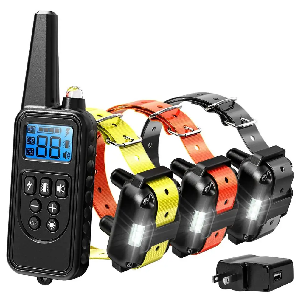 800m Electric Dog Training Collar with LCD Display Pet Remote Control Waterproof Rechargeable Collars for Shock Vibration Sound
800m Electric Dog Training Collar with LCD Display Pet Remote Control Waterproof Rechargeable Collars for Shock Vibration Sound