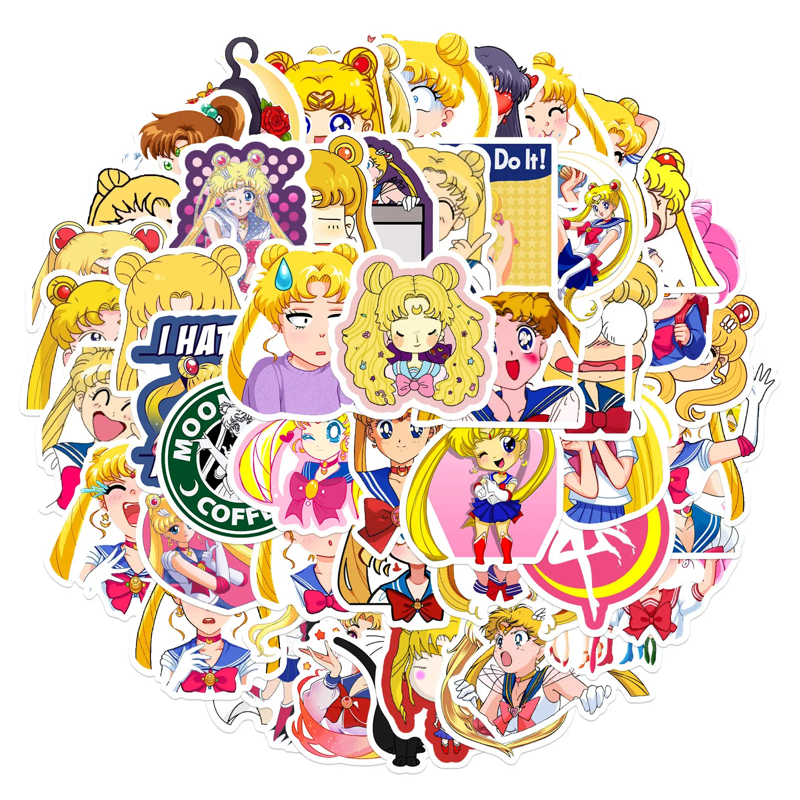 50pcs New Anime Sticker Sailor Moon Water Ice Moon Stickers Motorcycle Skate Guitar Suitcase PVC Waterproof Decal Toys
50pcs New Anime Sticker Sailor Moon Water Ice Moon Stickers Motorcycle Skate Guitar Suitcase PVC Waterproof Decal Toys