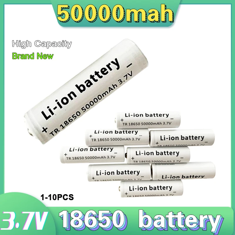 100% Original High Quality 18650 Battery 3.7V Large Capacity 50000mah 18650 Rechargeable Battery for Flashlight Electronic Toy
100% Original High Quality 18650 Battery 3.7V Large Capacity 50000mah 18650 Rechargeable Battery for Flashlight Electronic Toy