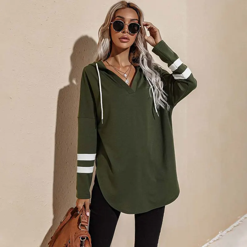 2021 Autumn Loose Hoodie Sweatshirt Women Striped Hooded Sweatshirt Ladies Long Sleeve Sweat-shirt Hoodies For Women
2021 Autumn Loose Hoodie Sweatshirt Women Striped Hooded Sweatshirt Ladies Long Sleeve Sweat-shirt Hoodies For Women