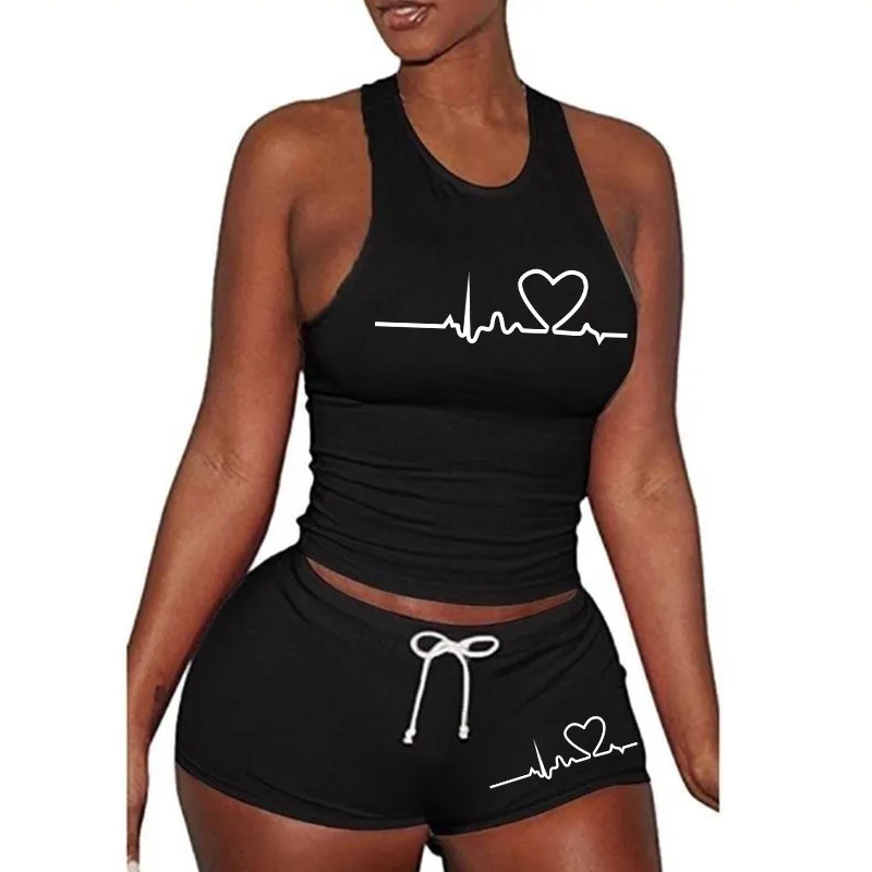 Tracksuits for Women Vest T-Shirt and Sexy Shorts Sets Casual Sportswear Hot Female Set 2 Pcs Summer Women's Clothing
Tracksuits for Women Vest T-Shirt and Sexy Shorts Sets Casual Sportswear Hot Female Set 2 Pcs Summer Women's Clothing