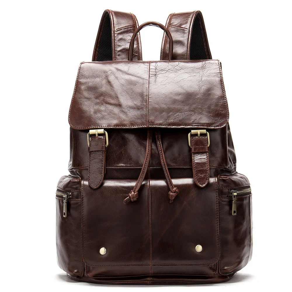 New Vintage Men Women Backpacks 100% Cow Genuine Leather Student School Bag Female Male Computer Bag High Capacity Travel Bag
New Vintage Men Women Backpacks 100% Cow Genuine Leather Student School Bag Female Male Computer Bag High Capacity Travel Bag