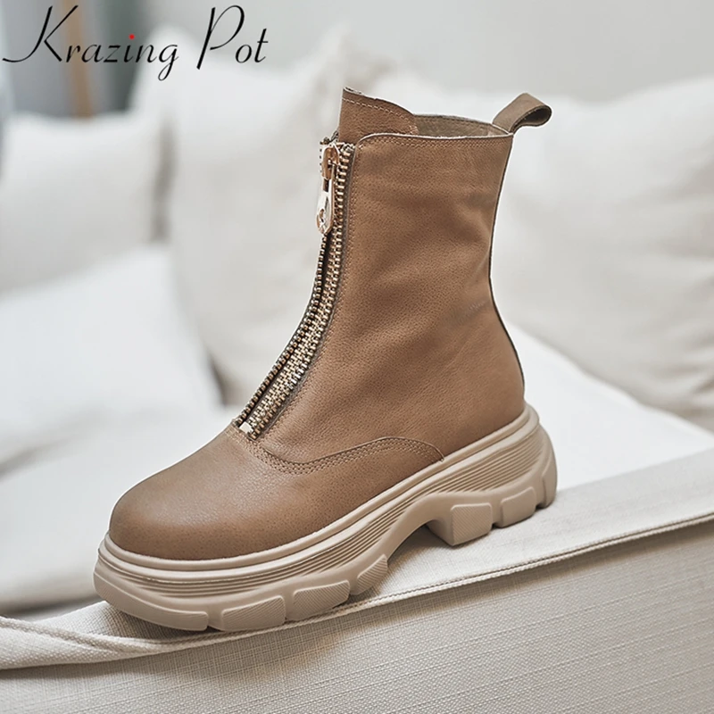 Krazing Pot superstar big size 41 cow leather round toe zipper keep warm western boots winter shoes fringe platform ankle boots
Krazing Pot superstar big size 41 cow leather round toe zipper keep warm western boots winter shoes fringe platform ankle boots