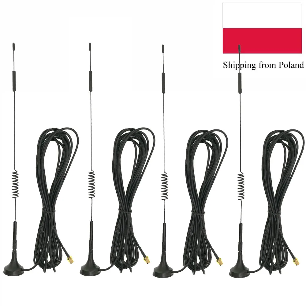 4PCS 12dBi 2G 3G 4G LTE Magnetic Antenna 700-2700MHz CRC9 TS9 SMA-male connector 3 Meter GSM external router antenna
4PCS 12dBi 2G 3G 4G LTE Magnetic Antenna 700-2700MHz CRC9 TS9 SMA-male connector 3 Meter GSM external router antenna