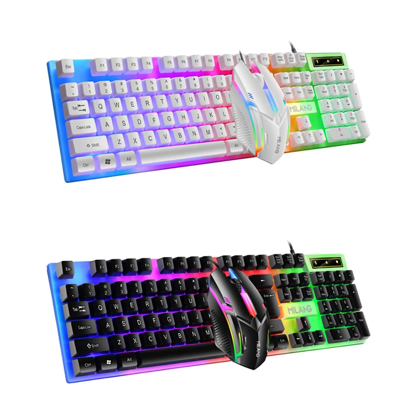 USB Wired Gaming Keyboard And Mouse Set Gamer Keyboard Mouse Combos Computer Keyboards LED Color Backlit Mechanical Feel For PC
USB Wired Gaming Keyboard And Mouse Set Gamer Keyboard Mouse Combos Computer Keyboards LED Color Backlit Mechanical Feel For PC