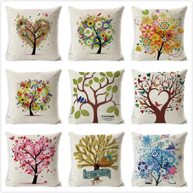 Painting Tree Bird Cushion Cover Modern Home Decorative Throw Pillow Case Cotton Cushion Case For Sofa Home Decor Funda Cojines
Painting Tree Bird Cushion Cover Modern Home Decorative Throw Pillow Case Cotton Cushion Case For Sofa Home Decor Funda Cojines
