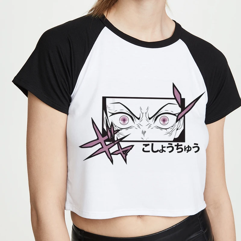 2021 Crop Top T Shirt Summer Japanese Anime Demon Slayer Kimetsu No Yaiba Harajuku Hip Hop Tshirt Short Sleeve Tops Tees Female 
2021 Crop Top T Shirt Summer Japanese Anime Demon Slayer Kimetsu No Yaiba Harajuku Hip Hop Tshirt Short Sleeve Tops Tees Female