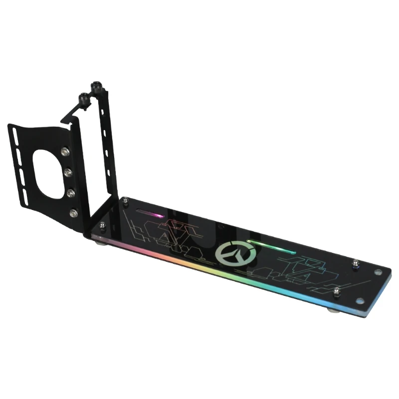 PCI-E Riser PC Graphics Cards Vertically kickstand base Vertical GPU Bracket Holder with LED 5V 3pin RGB aura for -ASUS 
PCI-E Riser PC Graphics Cards Vertically kickstand base Vertical GPU Bracket Holder with LED 5V 3pin RGB aura for -ASUS