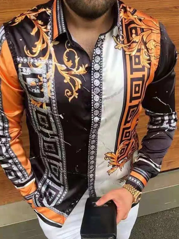 Luxury striped printed shirt British style men's casual slim slim long sleeve men's shirt business casual joint party shirt
Luxury striped printed shirt British style men's casual slim slim long sleeve men's shirt business casual joint party shirt