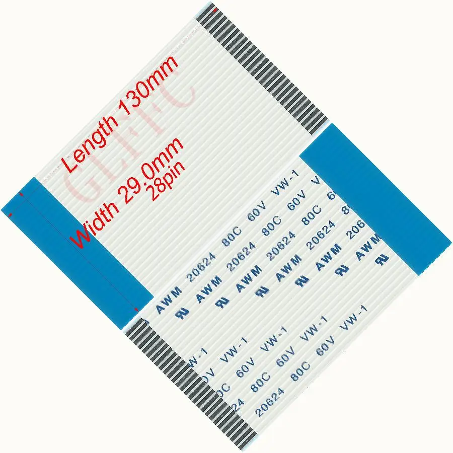 28pin 1.0pitch 130mm-200mm B-type Flexible Flat Cable FFC awm 20624 ROHS for TTL LCD DVD Computer 
28pin 1.0pitch 130mm-200mm B-type Flexible Flat Cable FFC awm 20624 ROHS for TTL LCD DVD Computer