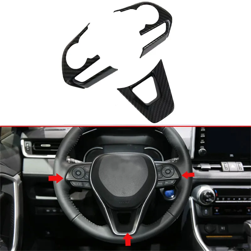 Car Steering Wheel Decorative Cover Trim For Toyota RAV4 2019 2020 Pattern Steering Wheel Button Cover Trim 3PCS
Car Steering Wheel Decorative Cover Trim For Toyota RAV4 2019 2020 Pattern Steering Wheel Button Cover Trim 3PCS