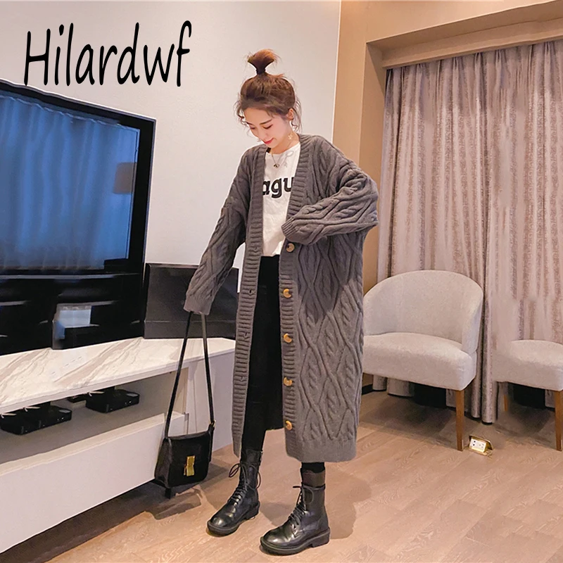 Hilardwf вязаная косичка в Корейском стиле свободная Новинка 2021 женский утепленный зимний женский свитер средней длины кардиган
Hilardwf вязаная косичка в Корейском стиле свободная Новинка 2021 женский утепленный зимний женский свитер средней длины кардиган