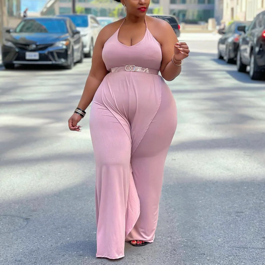 Oversized African Jumpsuits and Rompers For Women Solid Spaghetti Strap Round Neck High Waisted Ruffles Elegant Jumpsuits Cloth
Oversized African Jumpsuits and Rompers For Women Solid Spaghetti Strap Round Neck High Waisted Ruffles Elegant Jumpsuits Cloth