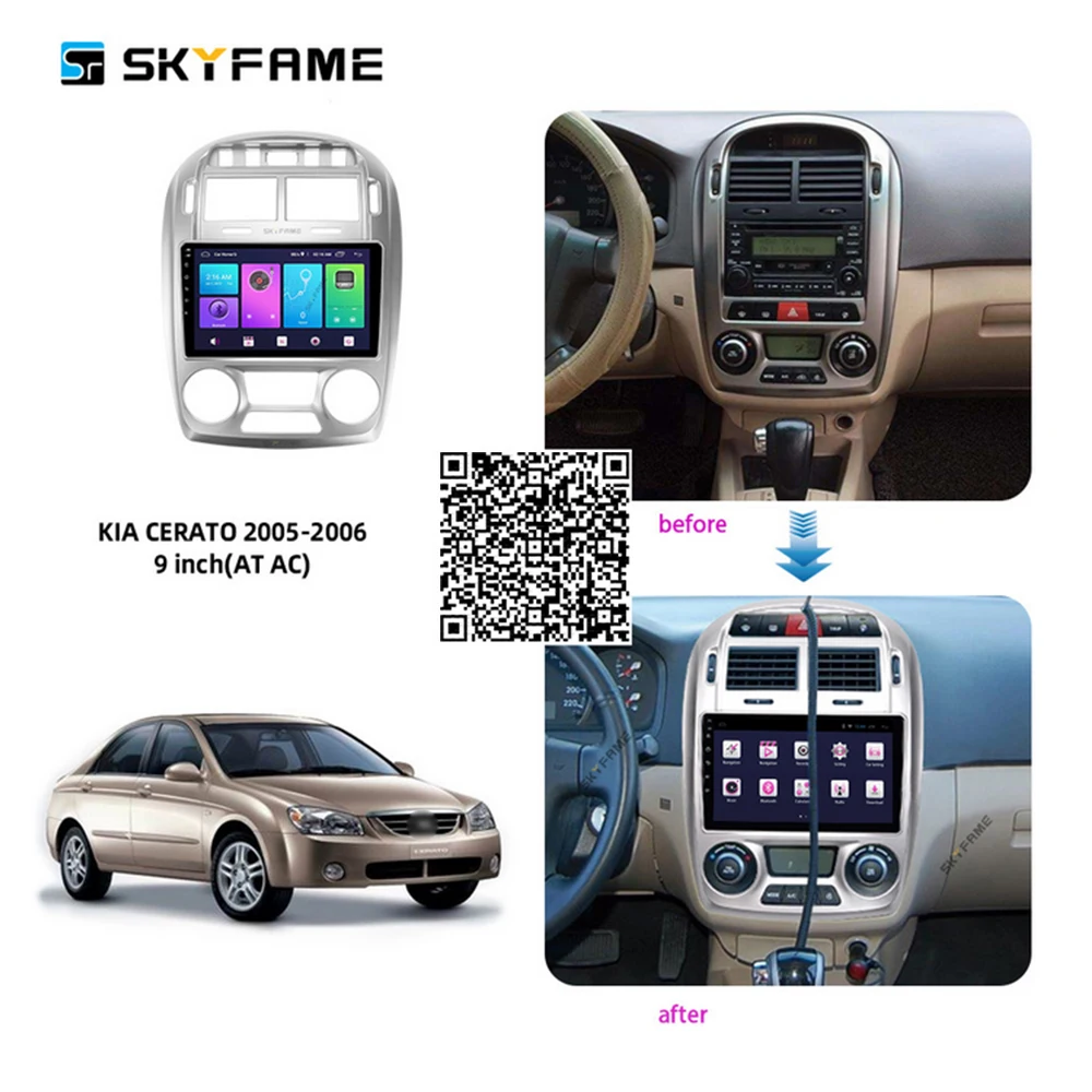 Автомобильные аксессуары SKYFAME радио стерео для Kia Cerato/Forte 2005 2006 Android