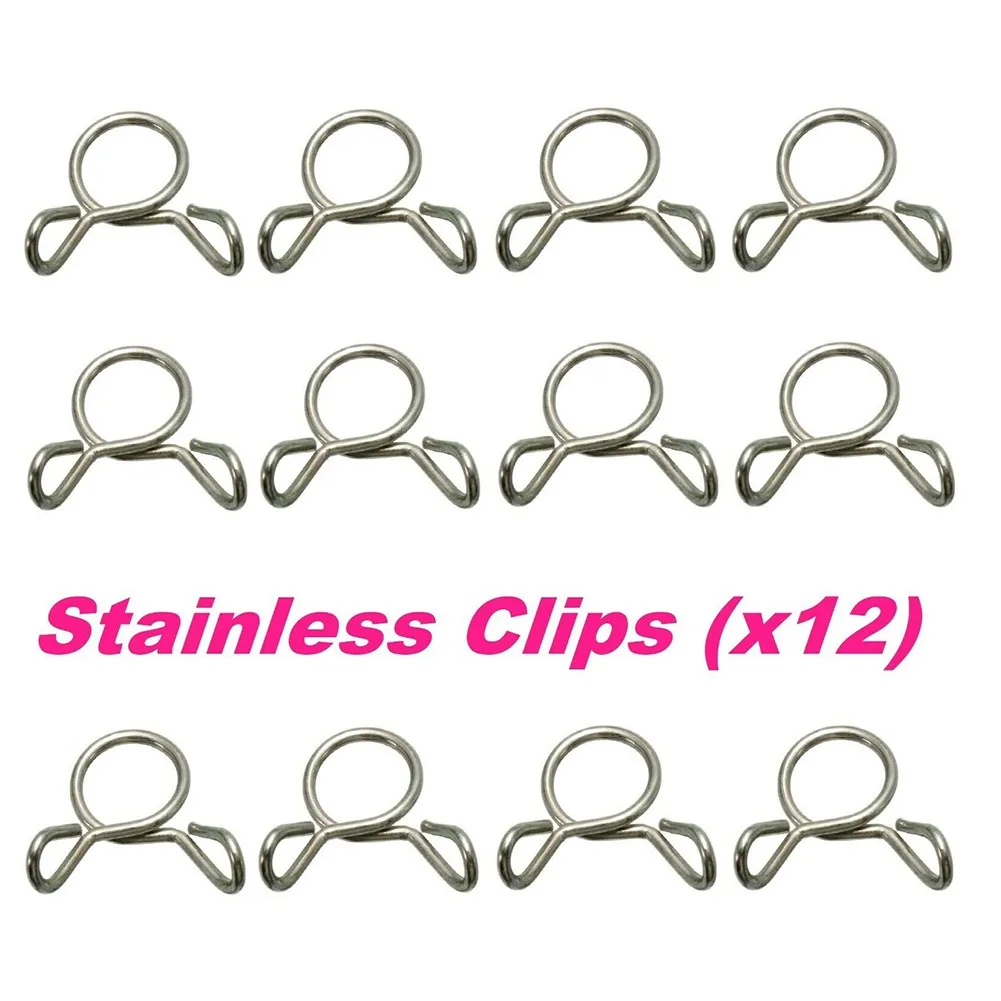 12pcs FOR Honda CB100N - 8mm Stainless Fuel Line Clips Useful For Fuel / Oil Pipes 12 X 8mm (inner Diameter) Clips Car Accessori
12pcs FOR Honda CB100N - 8mm Stainless Fuel Line Clips Useful For Fuel / Oil Pipes 12 X 8mm (inner Diameter) Clips Car Accessori