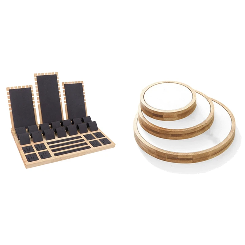 2 Set Jewelry Display Stand Display Cabinet Storage Box Display Stand, Black & White-Brown
2 Set Jewelry Display Stand Display Cabinet Storage Box Display Stand, Black & White-Brown