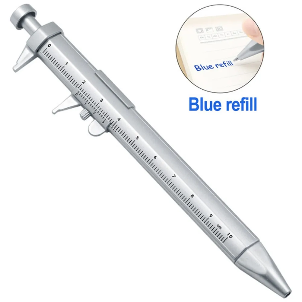 2 In 1 Vernier Caliper Pen 0.5mm Gel Ink Pen Vernier Caliper Roller Ball Pen Stationery Blue/Black Refill Hand Tools
2 In 1 Vernier Caliper Pen 0.5mm Gel Ink Pen Vernier Caliper Roller Ball Pen Stationery Blue/Black Refill Hand Tools