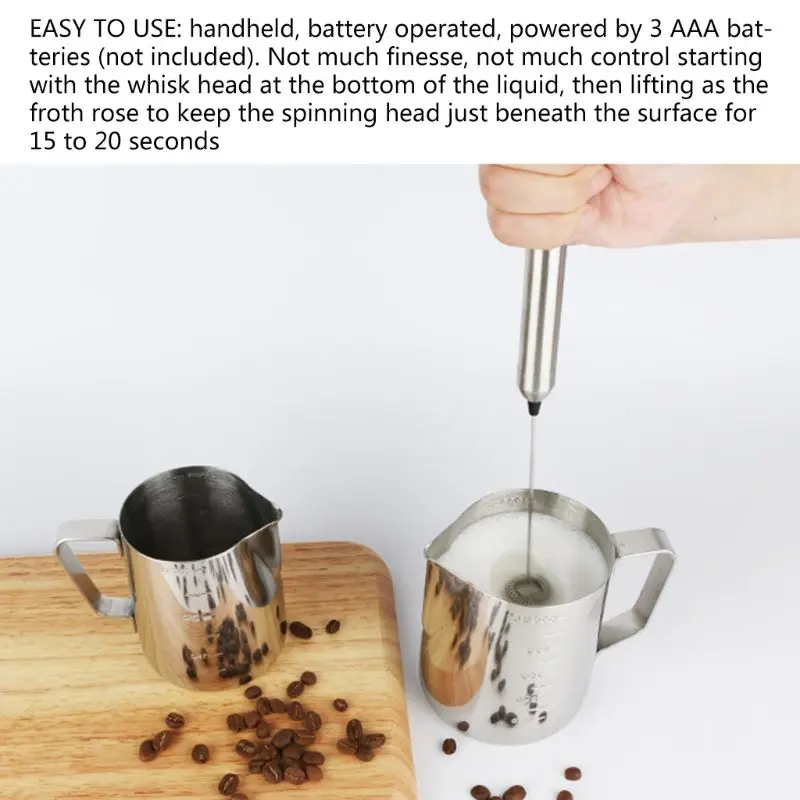 Stainless Steel Milk Frother Electric Handheld Mixer Blender Milk Foamer Maker For Coffee Latte Cappuccino Hot Chocolate
Stainless Steel Milk Frother Electric Handheld Mixer Blender Milk Foamer Maker For Coffee Latte Cappuccino Hot Chocolate