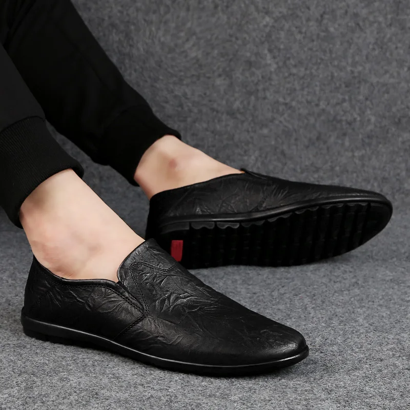 2021 High Quality Men Genuine Leather Loafers Men Breathable Spring Autumn Casual Outdoor Non Slip Leisure Loafer Men Sneakers 
2021 High Quality Men Genuine Leather Loafers Men Breathable Spring Autumn Casual Outdoor Non Slip Leisure Loafer Men Sneakers