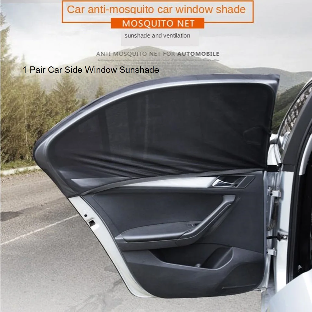 2pcs Universal Car Side Window Sun Shade, Car Sun Shade Blocking Car Flies Net for Baby - Fit Most of Vehicle for Front Window
2pcs Universal Car Side Window Sun Shade, Car Sun Shade Blocking Car Flies Net for Baby - Fit Most of Vehicle for Front Window