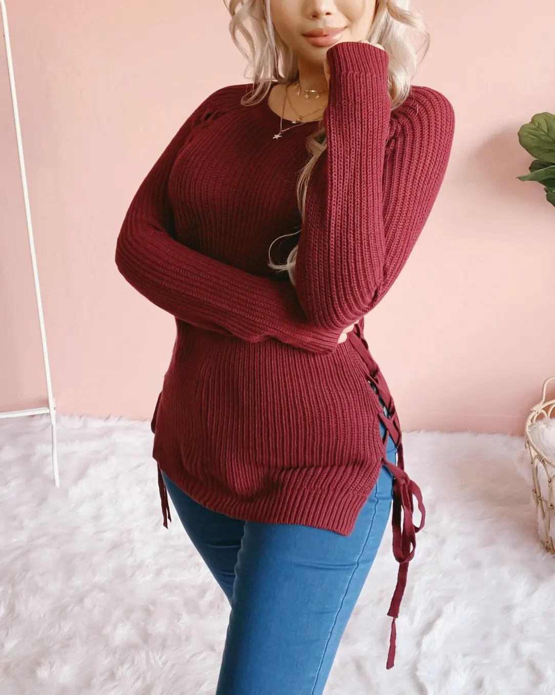 2020 Winter Sweater Crew Neck Solid Color Knit Sweater Casual Lace Up Solid Slim Womens Sweaters Autumn Clothes Women 
2020 Winter Sweater Crew Neck Solid Color Knit Sweater Casual Lace Up Solid Slim Womens Sweaters Autumn Clothes Women